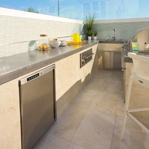 户外厨房 - BALIAN BETON Atelier - 现代风格 / Ductal®UHP混凝土 / 带手柄
