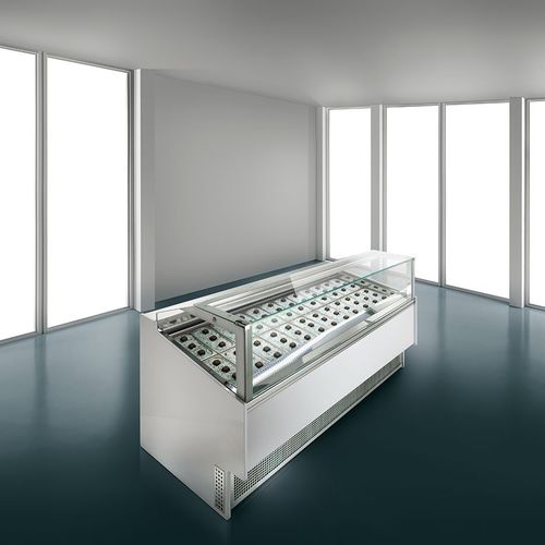 柜台冷藏展示柜 - TWIN - Frigomeccanica - 用于商店 / 不锈钢 / 带门
