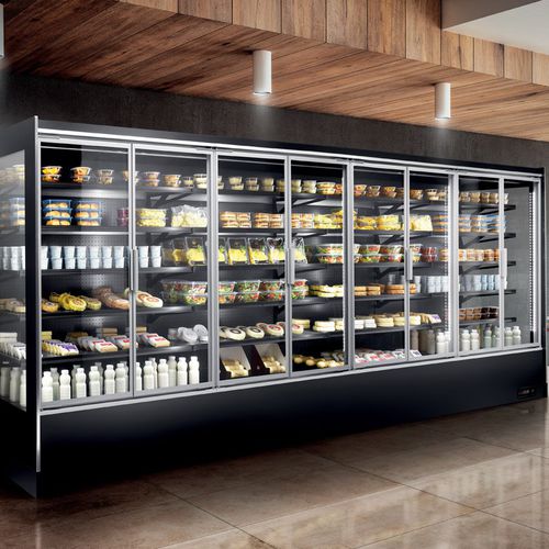 搁板冷藏展示柜 - FJORD - Frigomeccanica - 用于商店 / 金属 / 带门