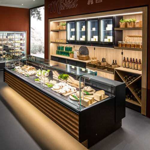 柜台冷藏展示柜 - HANGAR - Frigomeccanica - 用于商店 / 不锈钢 / 带门