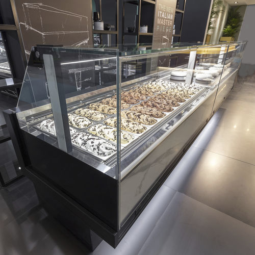 柜台冷藏展示柜 - EVOLUTION P100 - Frigomeccanica - 用于商店 / 不锈钢 / 有色