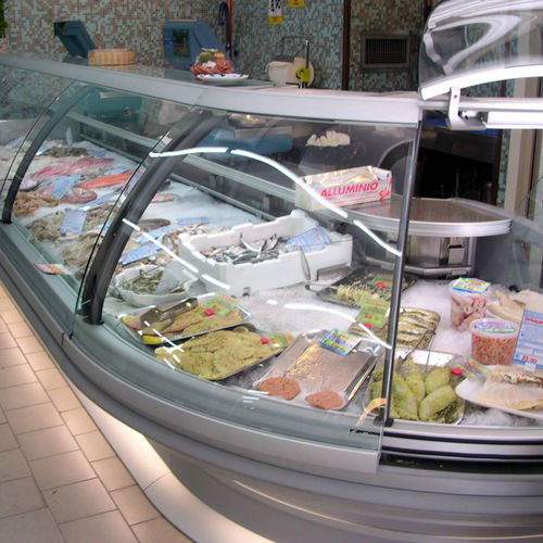 柜台冷藏展示柜 - MIRAGE PESCE - Frigomeccanica - 用于商店 / 不锈钢 / 带门