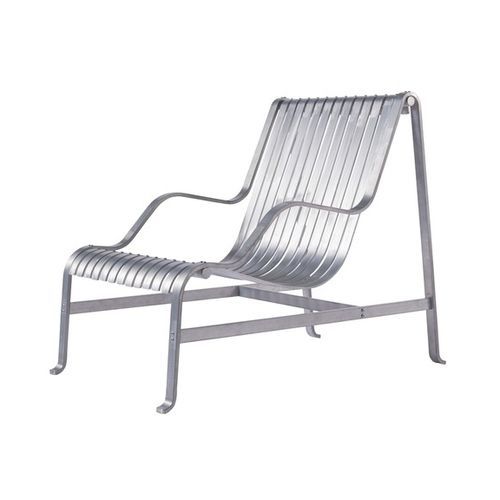 现代风格扶手椅 - VENDICARI SILVER - Cappellini - 铝制 / 磨砂铝 / 不锈钢