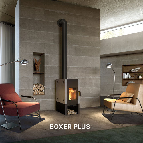 木材采暖炉 - BOXER PLUS - LEENDERS - 4 kW / 12 kW / 独立式