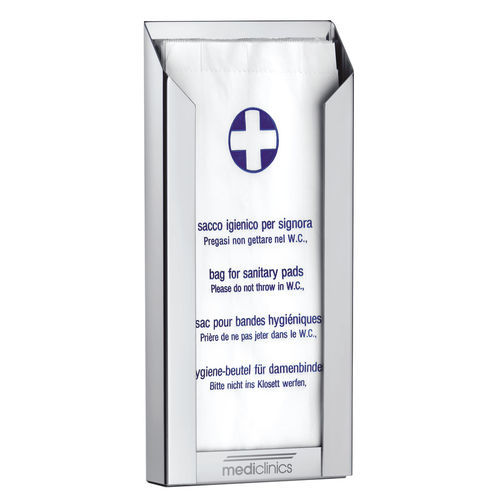 墙面卫生袋分配器 - DBH100C - Mediclinics, s.a. - 手动 / 不锈钢 / 酒店