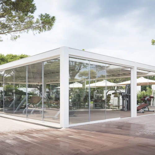 临墙凉棚架 - ISOLA 3 - KE Outdoor Design - 独立 / 铝制 / 帆布棚顶