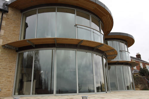 入户门 - CURVED GLASS PATIO DOORS - BALCONY - 玻璃 / 滑动式 / 釉面