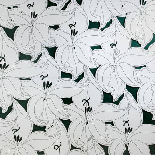 室内装潢装饰面板 - PD022 FLORAL - Decustik - 布艺 / 3D / 白色