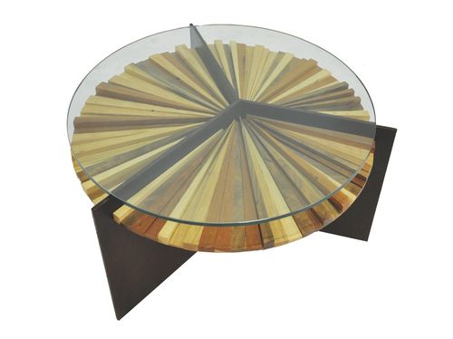 现代风格茶几 - MANDALA LIGHT FINISH - Rotsen Furniture - 木质 / 圆形 / 回收材料