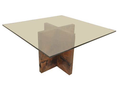 现代风格桌 - CLARO WALNUT - Rotsen Furniture - 玻璃 / 正方形 / 回收材料