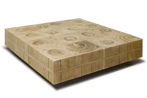 现代风格茶几 - MANTEIGA - Rotsen Furniture - 木质 / 正方形 / 回收材料