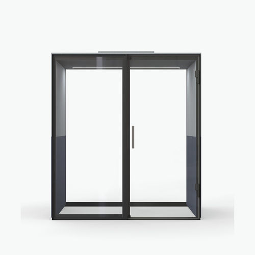 玻璃门办公桌POD - BOSTON WORKPOD - Casala - 带LED照明设备 / 内置插座 / 铝制