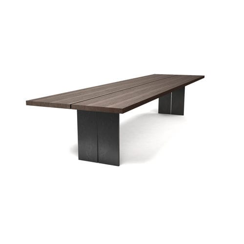 现代风格桌 - SHARE - Steininger Designers - 油浸木材 / 涂漆金属钢桌脚 / 长方形