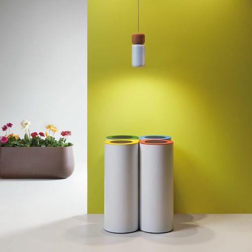 公共垃圾桶 - DAVOS - Made Design Barcelona - 垃圾分类 / 金属板 / 带盖