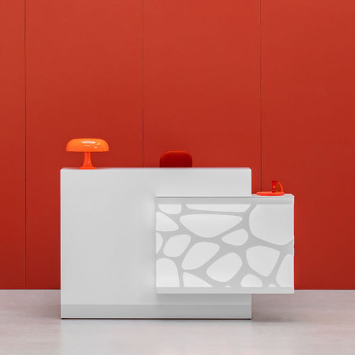 Plexiglas®宝克力前台接待桌 - ORGANIC - MDD - 金属 / 层压板 / 玻璃