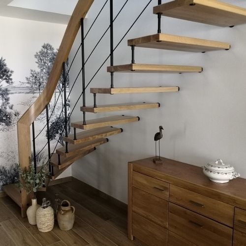 悬挂式楼梯 - Systemtreppe - Créateur d'escaliers Treppenmeister - 直线型 / L型 / 木台阶
