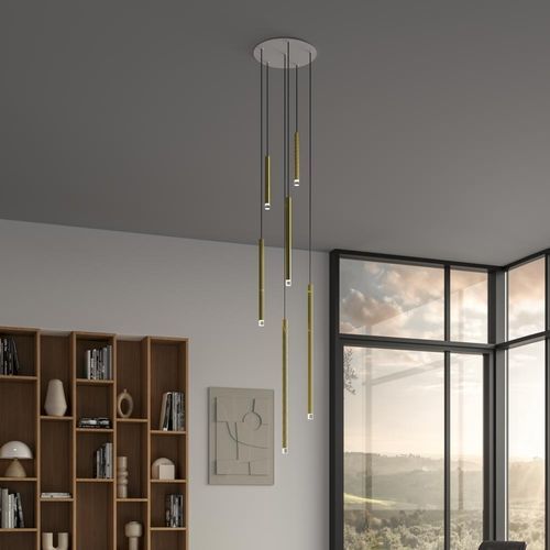 吊灯 - TØB 30 – 50 – 80 - lumen center italia srl - 黄铜 / 亚克力 / 现代风格