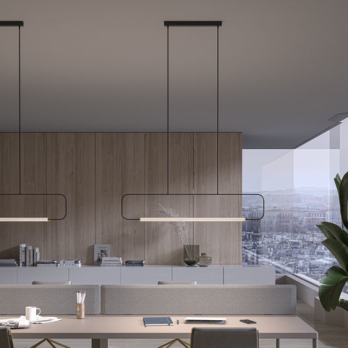 吊灯 - SKYLINES S-M - lumen center italia srl - 金属 / Pyrex®材质 / 现代风格