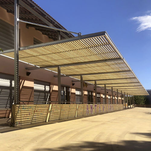 临墙凉棚架 - PERGOLA HABANA - URBADIS Microarquitectura - 表面安装 / 铝制 / 钢