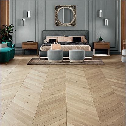 层压地板 - MITERED 45° - DESIGN PARQUET - 绿柄桑木 / 孪叶苏木 / 菠萝格