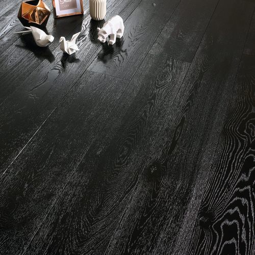 层压地板 - CARBONE - DESIGN PARQUET - 实木 / 栎木 / 山形纹