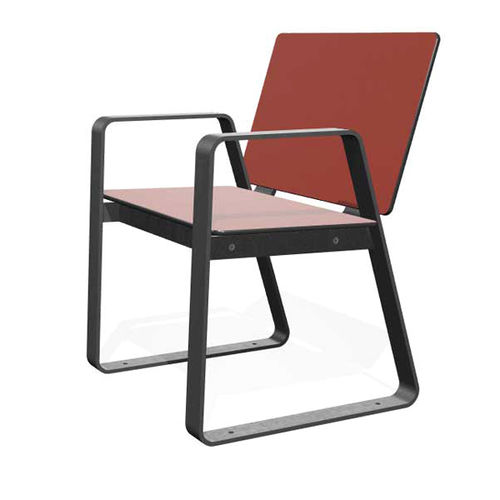 现代风格椅子 - BIBI - miramondo - 户外 / HPL / 粉末涂层钢底座