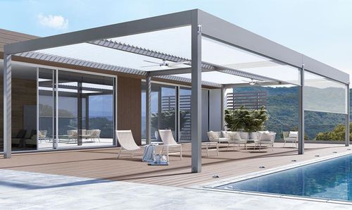 生物气候建筑凉棚架 - SMARTIA PG160P SANTORINI - ALUMIL - 独立 / 临墙 / 挤压铝材