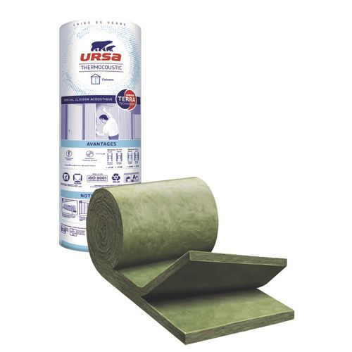 隔热隔音材料 - THERMOCOUSTIC 40 QNT - URSA France - 玻璃棉 / 卷式 / 用于隔墙