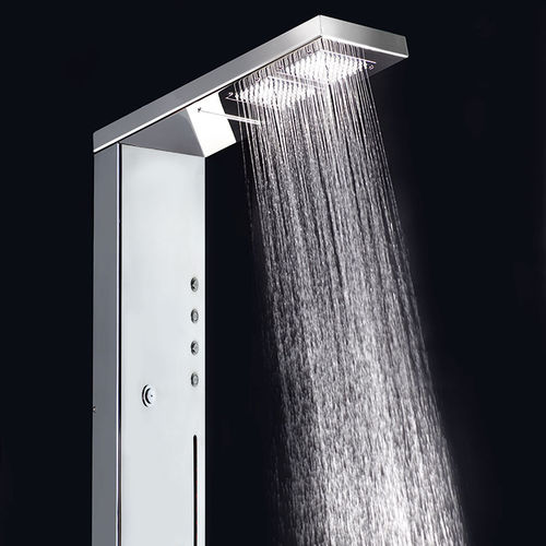 不锈钢淋浴柱 - CU6000L - Ama Luxury Shower - 高亮光 / 壁挂 / 现代风格