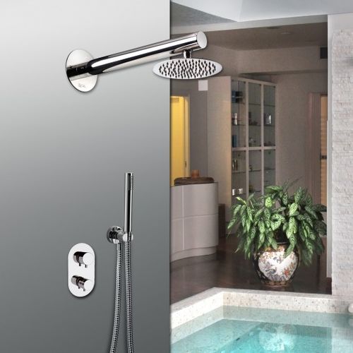 壁挂淋浴套件 - AUBR01T - Ama Luxury Shower - 现代风格 / 带有手持淋浴喷头 / 带固定莲蓬头