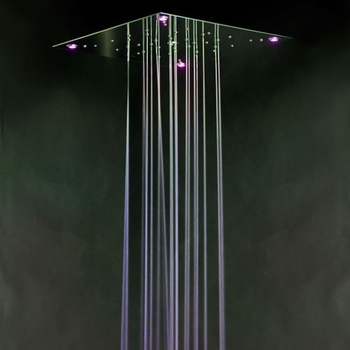 天花板暗装淋浴莲蓬头 - UR9500LT - Ama Luxury Shower - 正方形 / 雨水 / 内置照明
