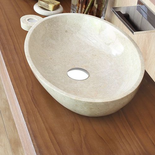 台上盆 - OVALINI - Dharma Bati Bali ,PT - 天然石材 / 椭圆 / 现代风格
