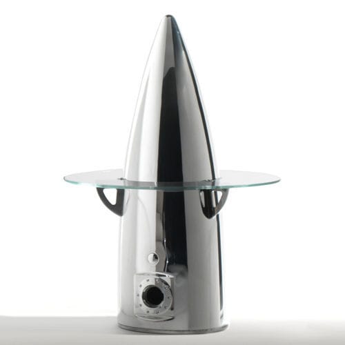 航空边桌 - AIR-TAV0150 AIRCRAFT PARTS FURNITURE - Arteinmotion - 现代 / 抛光铝 / 玻璃