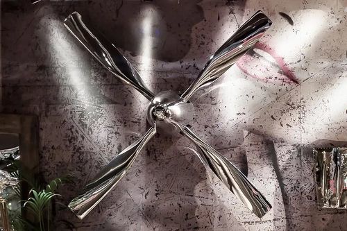 航空雕塑 - AIR-ELI0147 FOUR-BLADE AIRPLANE PROPELLER DECOR - Arteinmotion - 抛光金属 / 铝制 / 墙面