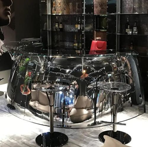 飞机零件前台接待桌 - AIR-BAR0060 AVIATION ENGINE COWLING BAR COUNTER - Arteinmotion - 圆弧形 / 弯曲 / 金属