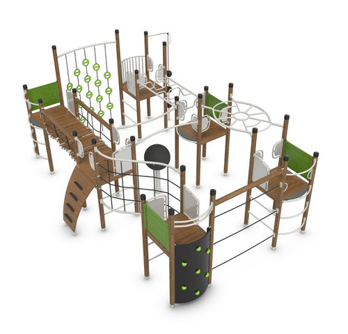 游乐场儿童攀爬设施 - UNIPLAY EGGEGRUND - HAGS Aneby AB - 木质 / 铝制