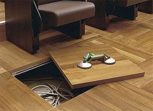 木质活动地板 - Jindao Floors - 室内 / 带孔