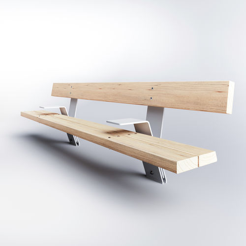 现代风格公共长椅 - PIK  - Factory Street Furniture - 木质 / 带椅背 / FSC环保标签