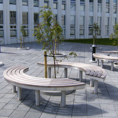钢护树架 - TREE - Factory Street Furniture - 木质 / 带公共长椅