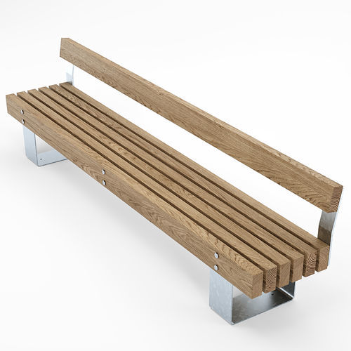现代风格公共长椅 - QUAY SEAT - Factory Street Furniture - 木质 / 电镀钢 / 带椅背