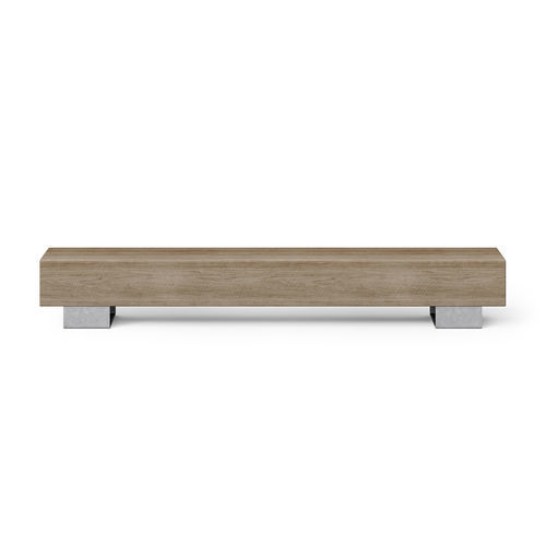 现代风格公共长椅 - BEAM DOUBLE BENCH - Factory Street Furniture - 电镀钢 / 木质 / 栎木