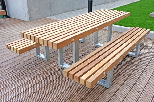 现代风格餐桌 - TORD - Factory Street Furniture - 木质 / 电镀钢 / 长方形