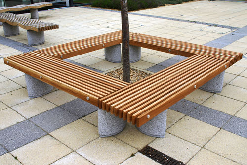 木质护树架 - PINEWOOD INFANT SCHOOL, FARNBOROUGH - Factory Street Furniture - 带公共长椅