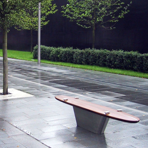 现代风格公共长椅 - SURF SEAT, SPINNINGFIELDS - Factory Street Furniture - 木质 / 不锈钢 / 发光
