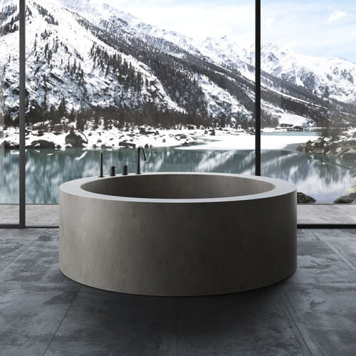 圆形浴缸 - Rexa Design - 放置式 / 住宅用 / Corian®可丽耐