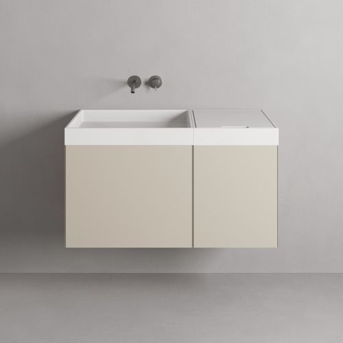 悬挂式台盆 - Rexa Design - Corian®可丽耐 / 带台面 / 定制