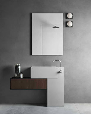 落地式台盆 - Rexa Design - Corian®可丽耐 / 集成抽屉 / L形