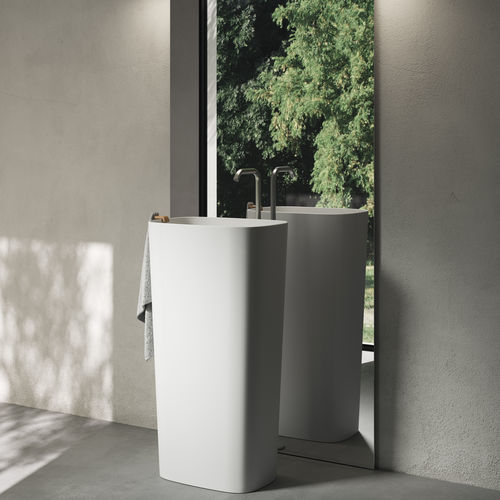 落地式台盆 - FONTE  - Rexa Design - Corian®可丽耐 / 长方形 / 无孔