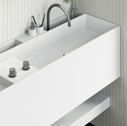 悬挂式台盆 - Rexa Design - Corian®可丽耐 / 带台面 / 定制