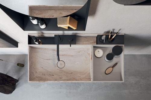 台上盆 - COMPACT LIVING - Rexa Design - Corian®可丽耐 / 长方形 / 单孔
